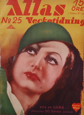 ALLAS VECKOTIDNING magazine side cover Issue 25 19 June 1932